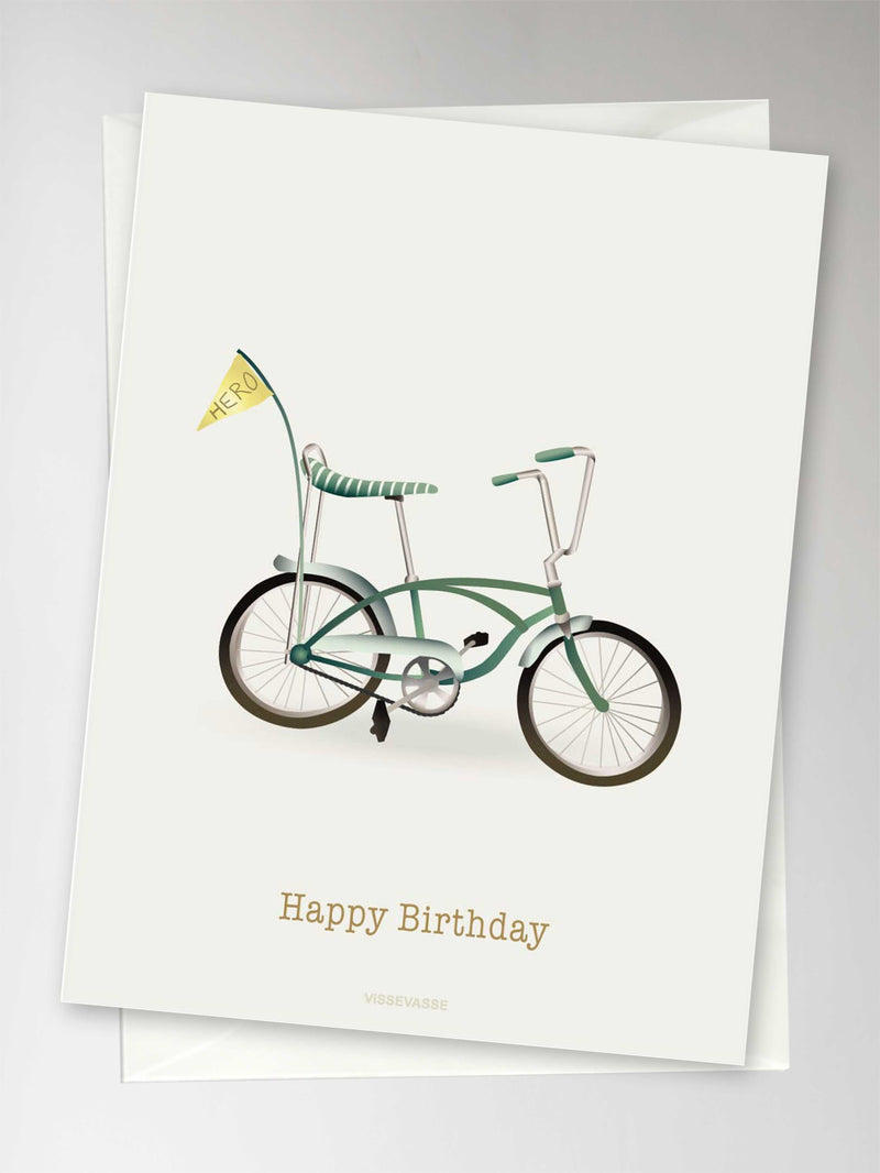 HAPPY BIRTHDAY BICYCLE - Wenskaart